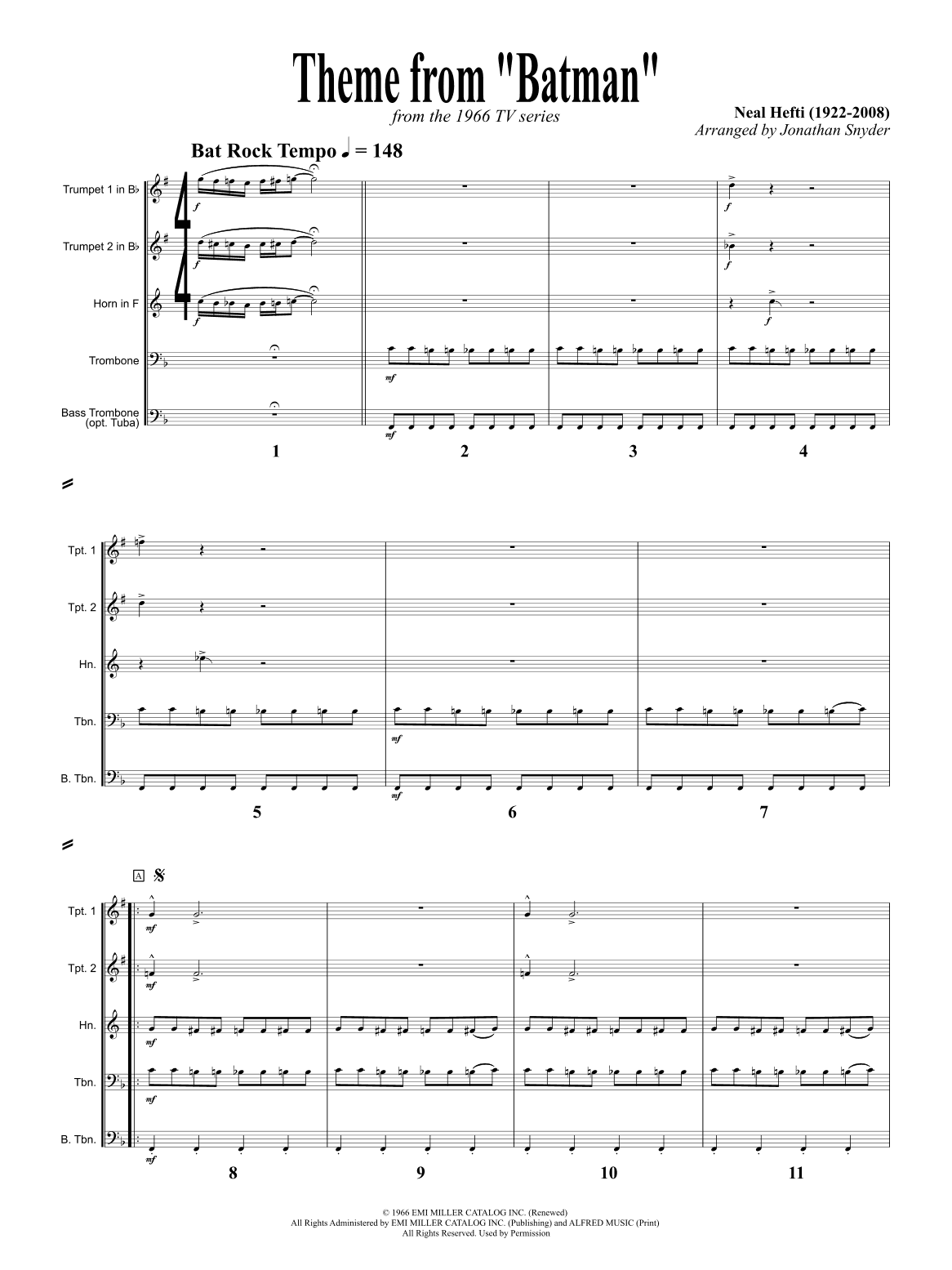Batman Theme (arr. Jonathan Snyder)