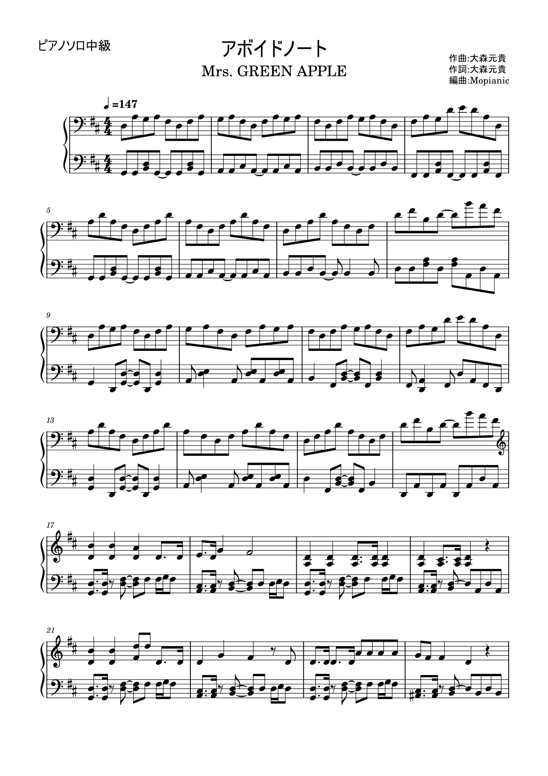 Aboido Nooto (arr. Mopianic)