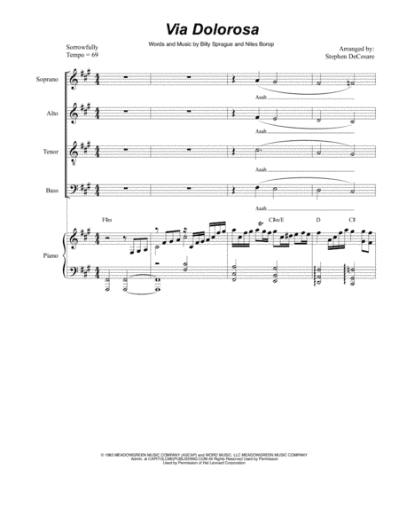 Via Dolorosa (arr. Stephen DeCesare)