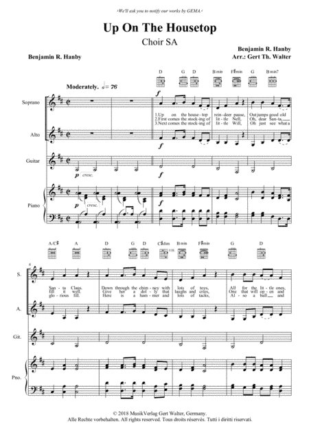 Up On The Housetop (arr. Gert Th. Walter)