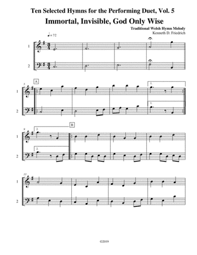 Ten Selected Hymns for the Performing Duet, Vol. 5 - oboe and bassoon (arr. Kenneth D. Friedrich)