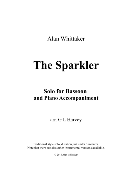 The Sparkler (Bassoon Solo with Piano Accompaniment)