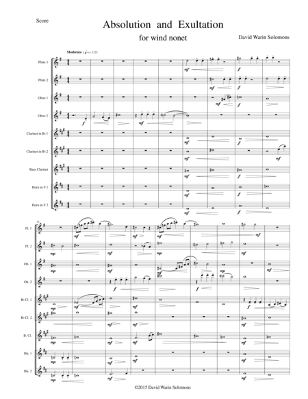 Absolution and Exultation for wind nonet (version 1 with bass clarinet part)