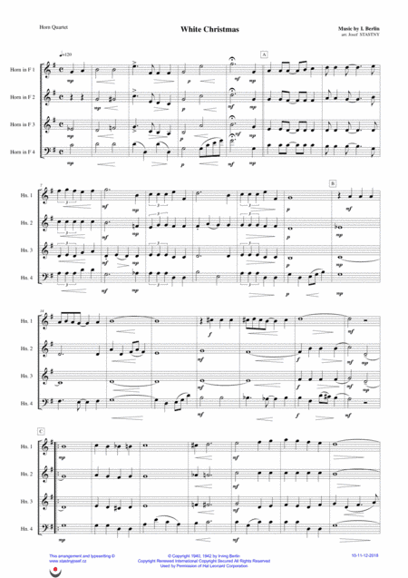 White Christmas (arr. Josef Štastný)