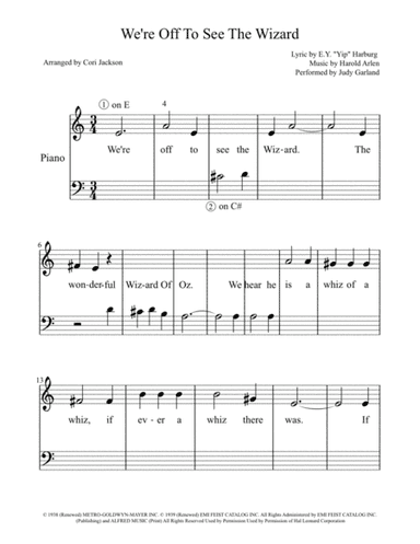 We're Off To See The Wizard (arr. Cori Jackson)