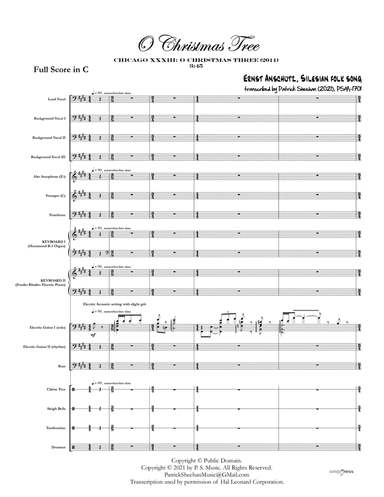O Christmas Tree [Chicago] (full score & set of parts) (arr. Patrick Sheehan)