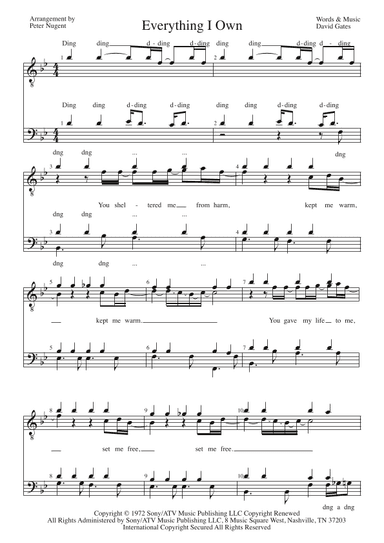Everything I Own (arr. Peter Nugent)