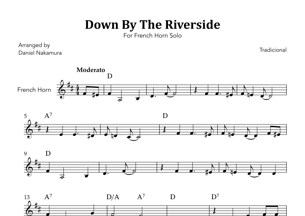 Down By The Riverside (For French Horn) (arr. Daniel Nakamura)