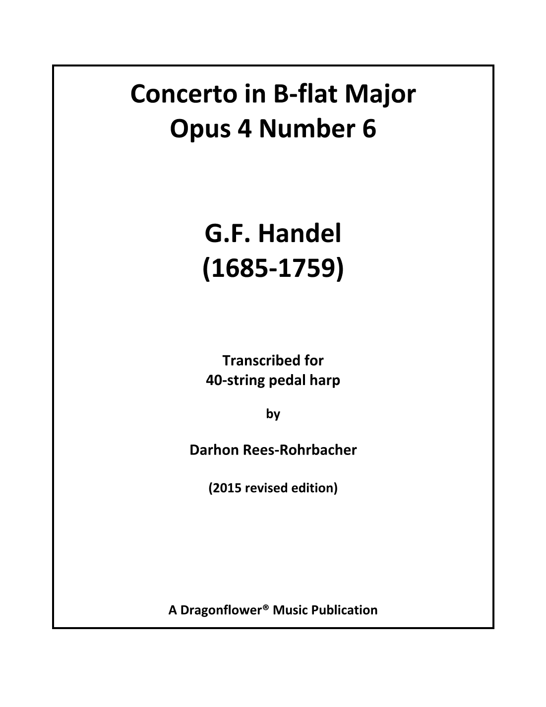 Concerto in B-Flat Major (arr. Darhon Rees-Rohrbacher)