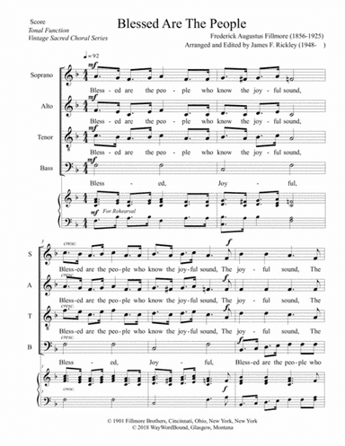 Blessed Are The People (arr. James F. Rickley)