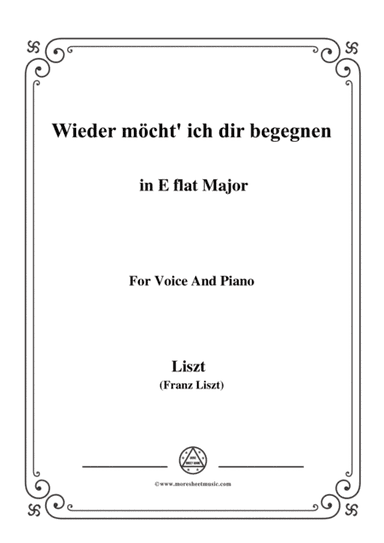 Liszt-Wieder möcht' ich dir begegnen in E flat Major,for Voice and Piano (arr. MSM)