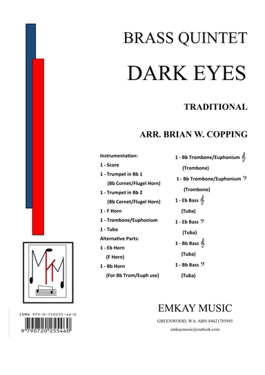 DARK EYES – BRASS QUINTET (arr. BRIAN W. COPPING)