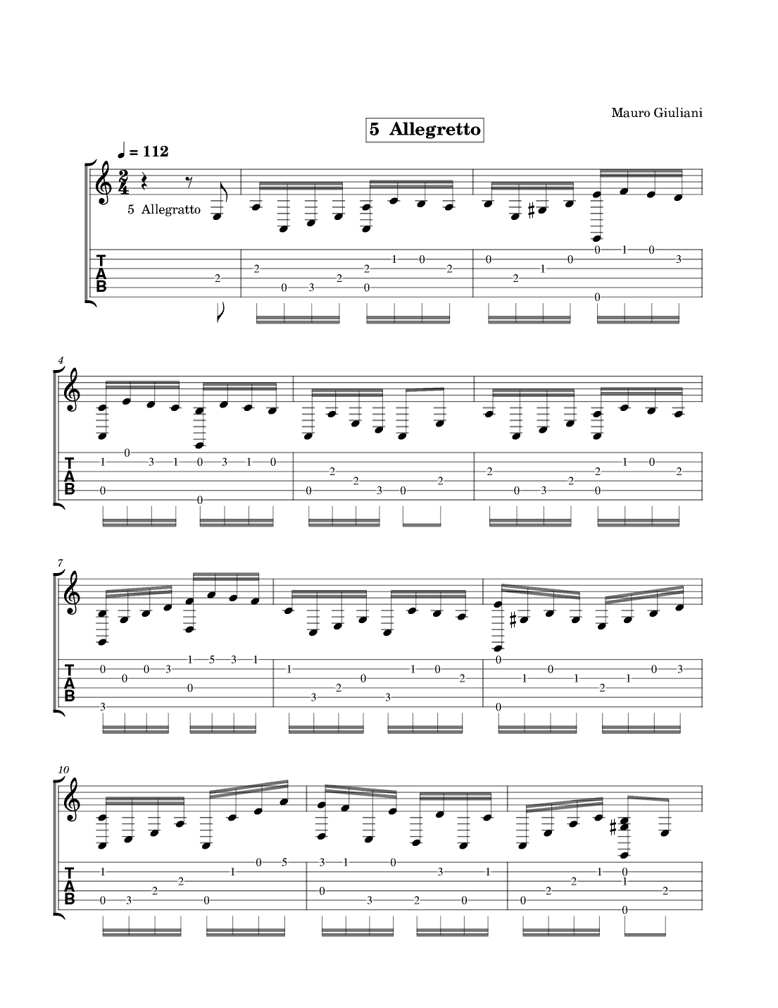 5 Allegretto (arr. Tracy Dean McCallum)