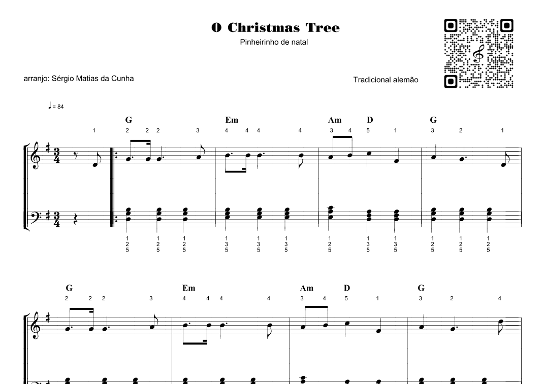 O Christmas Tree - pinheirinho de natal (arr. Sérgio Matias da Cunha)