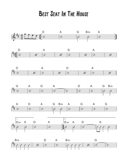Best Seat In The House (arr. David M Fagnant)