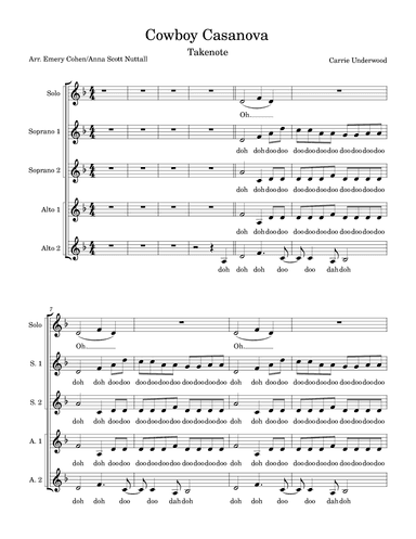 Cowboy Casanova (arr. Emery Cohen, Anna Scott Nuttall)