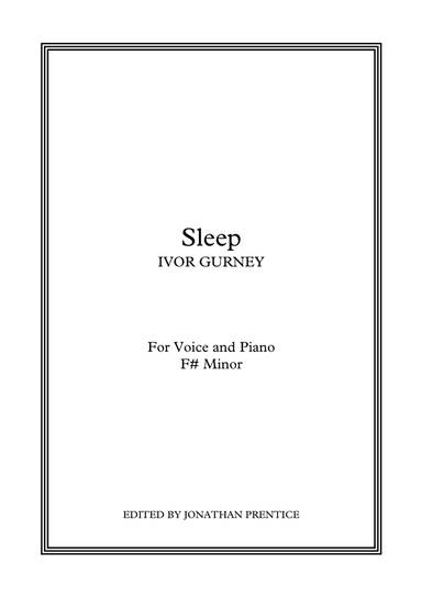 Sleep (F# Minor) (arr. Jonathan Prentice)