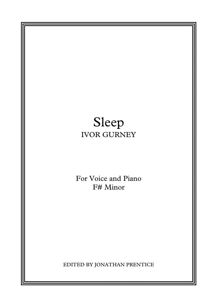 Sleep (F# Minor) (arr. Jonathan Prentice)