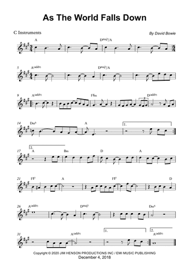 As The World Falls Down (arr. Wesley S. SIlva)