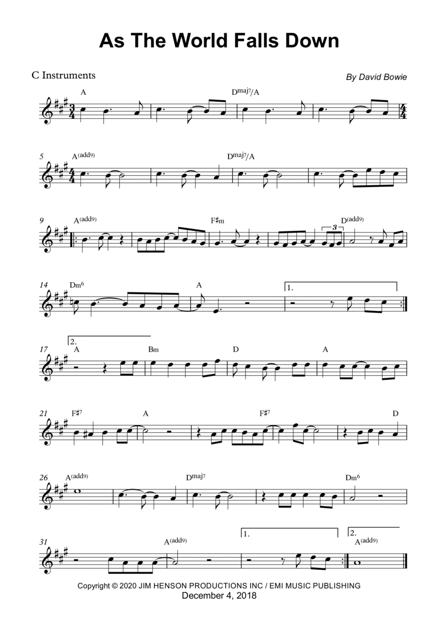 As The World Falls Down (arr. Wesley S. SIlva)
