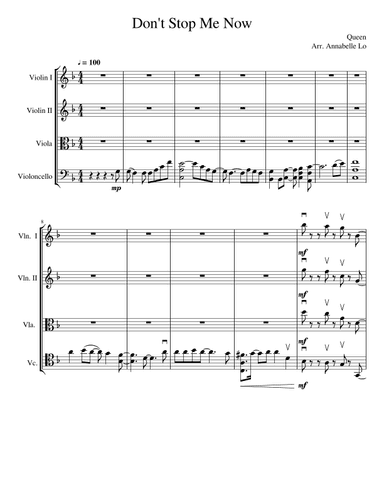 Don't Stop Me Now (arr. Annabelle Lo)