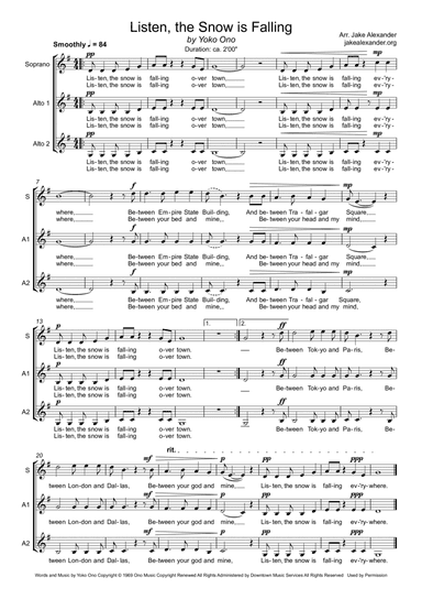Listen, The Snow Is Falling (arr. Jake Alexander)