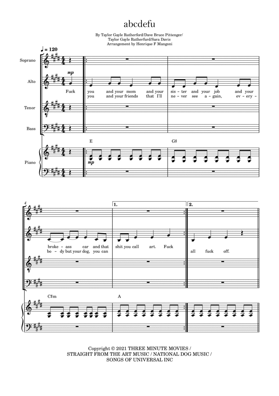 Abcdefu (arr. Henrique F Mangoni)