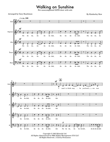 Walking On Sunshine (arr. Gary Ruschman)