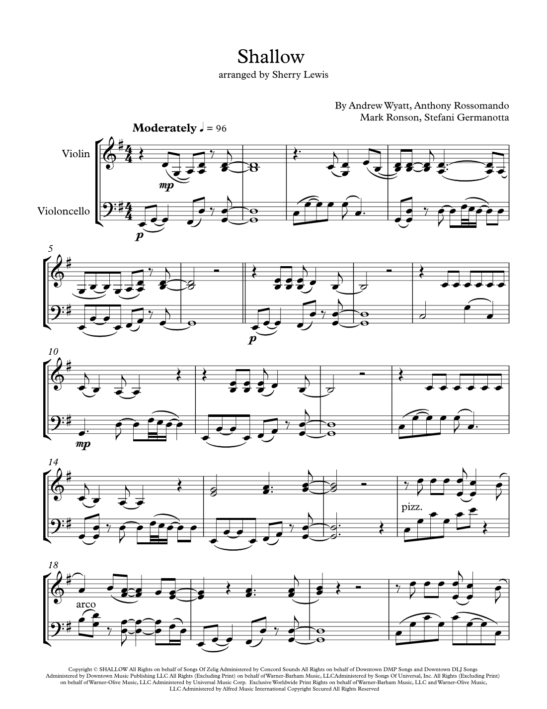 Shallow (arr. Sherry Lewis)