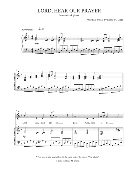 Lord, Hear Our Prayer (D Minor)