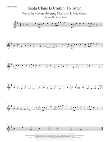 Santa Claus Is Comin' To Town (arr. Kevin Busse)