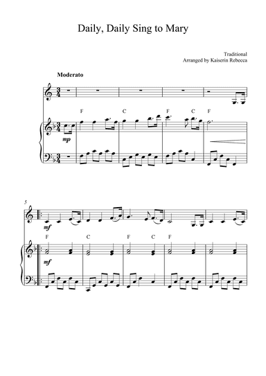 Daily, Daily Sing to Mary (arr. Kaiserin Rebecca)