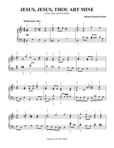 Jesus, Jesus, Thou Art Mine (Jesu, Jesu, du bist mein) (arr. Mark Phillips)