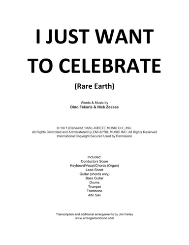 I Just Want To Celebrate (arr. Jim Farley)