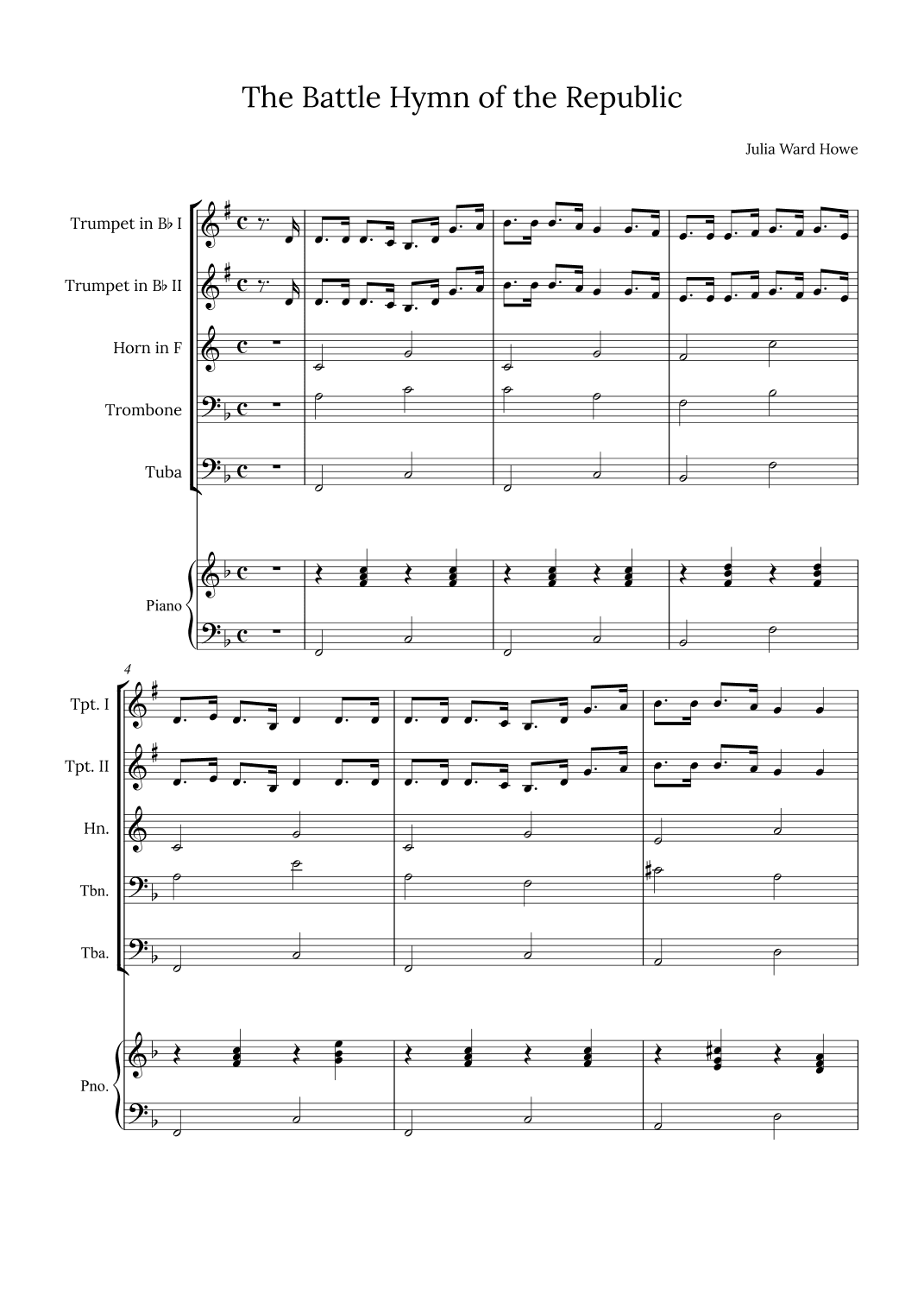 The Battle Hymn of the Republic (arr. Alex Nunes Rodrigues)