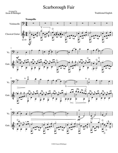 Scarborough Fair (arr. Jason B Bolinger)