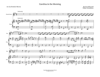 Carolina in the Morning (arr. Dominic Meccia)