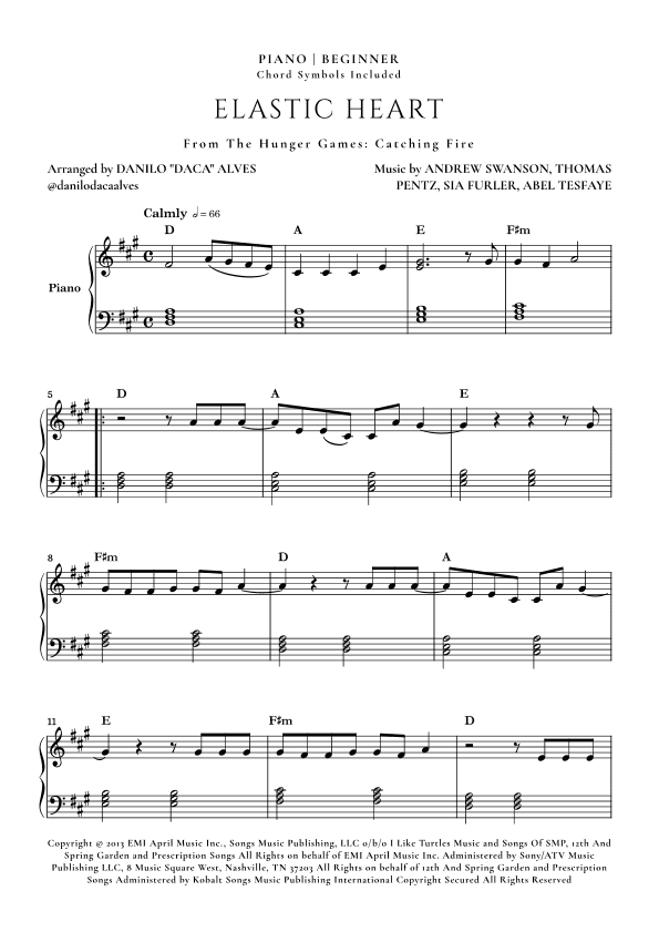 Elastic Heart (arr. Danilo "Daca" Alves)