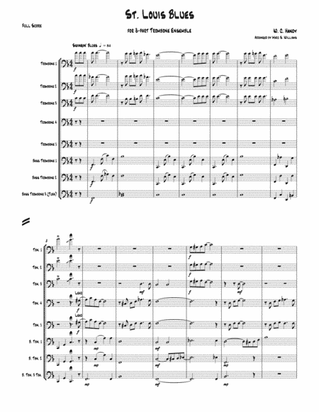 St. Louis Blues for 8-part Trombone Ensemble (arr. Williams, Marc)