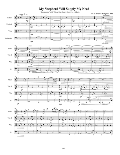 My Shepherd Will Supply My Need (Resignation) (arr. DEE BRAXTON PELLEGRINO)