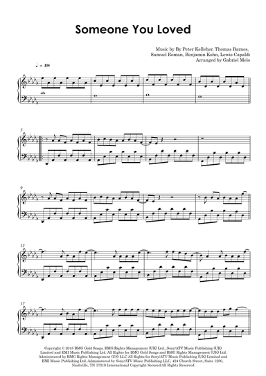 Someone You Loved (arr. Gabriel Melo)