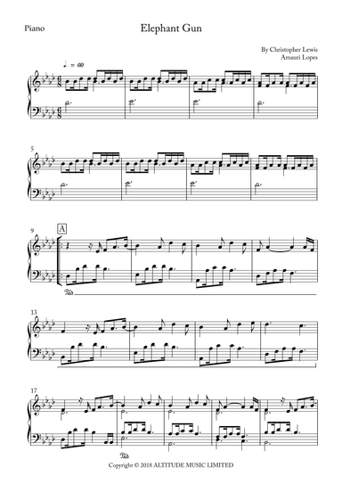 Elephant Gun (arr. Amauri Lopes)