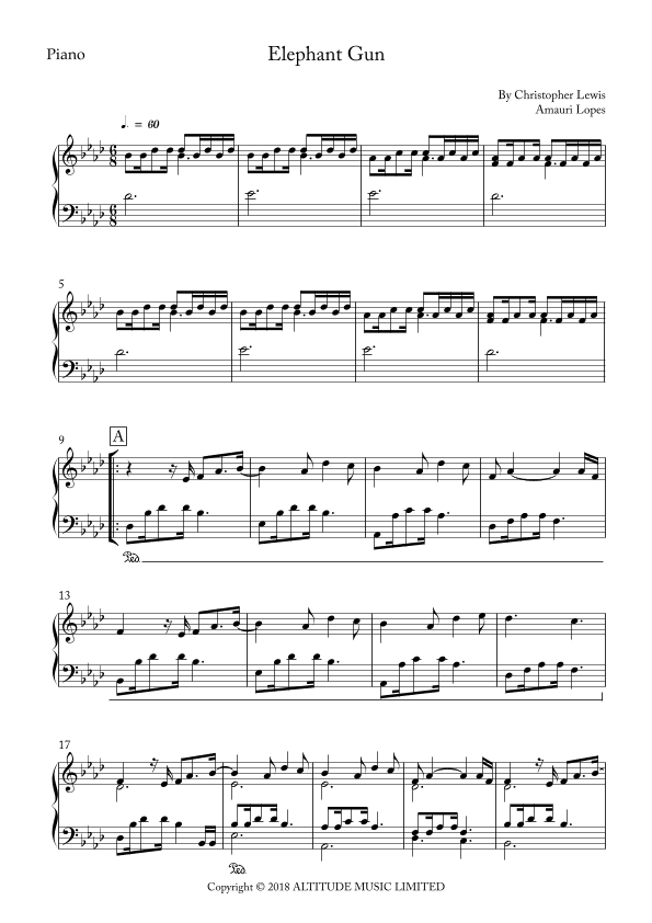 Elephant Gun (arr. Amauri Lopes)