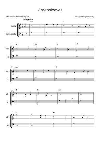 Greensleeves (arr. Alex Nunes Rodrigues)