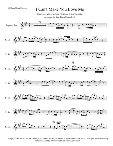 I Can't Make You Love Me (arr. Jose Daniel Morales A.)