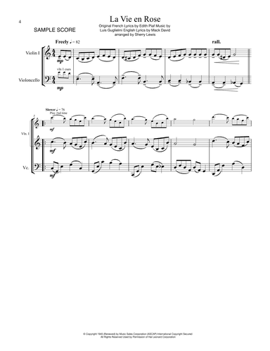 La Vie En Rose (arr. Sherry Lewis)