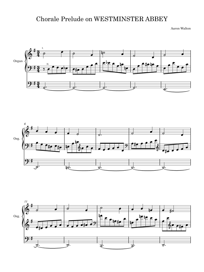 Chorale Prelude on WESTMINSTER ABBEY