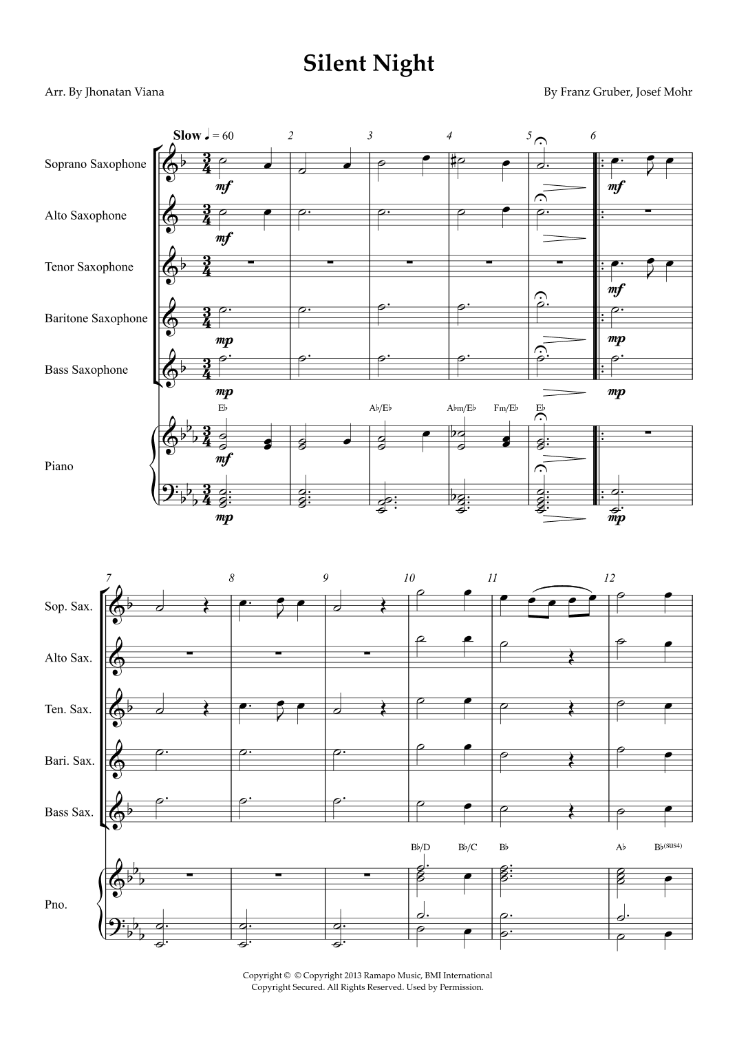 Silent Night (arr. Jhonatan Lucio Viana)