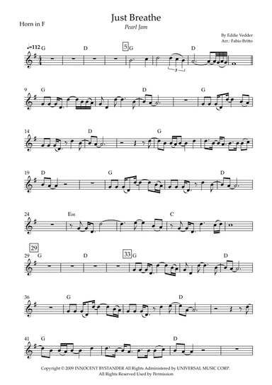 Just Breathe (arr. Fabio Britto)
