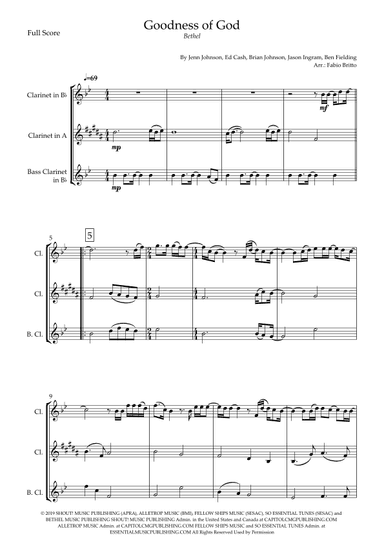 Goodness Of God (arr. Fabio Britto)